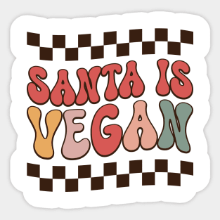 Santa is Vegan, Vegan Christmas Gifts 2023 Sticker